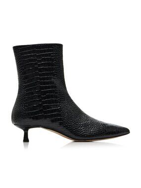 FREDA SALVADOR Lanna Croc-Effect Leather Boots – New